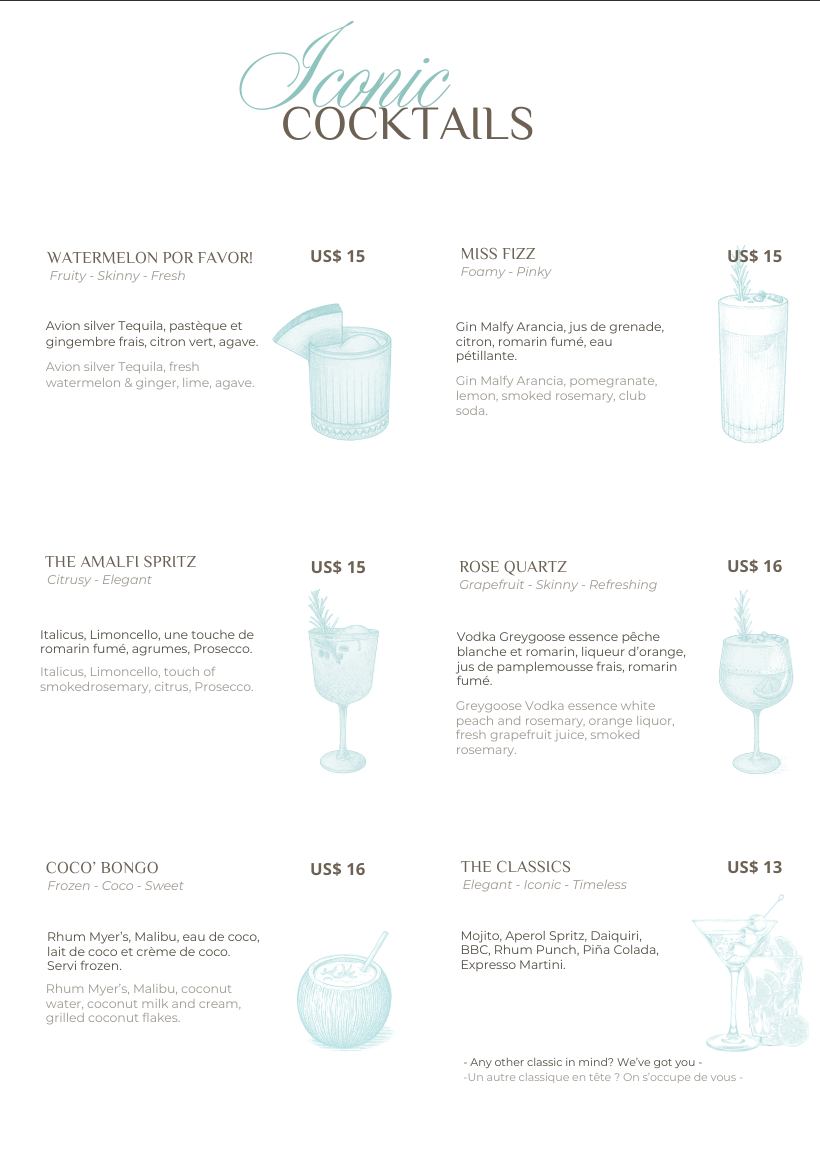 Plage menu page 4
