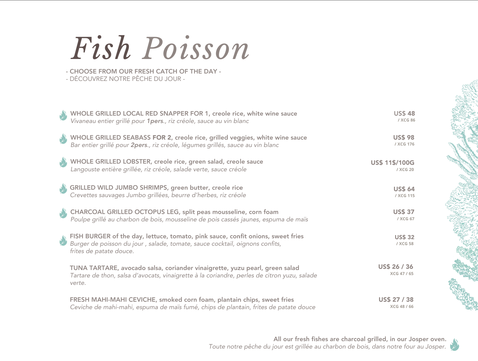Restaurant menu page 4