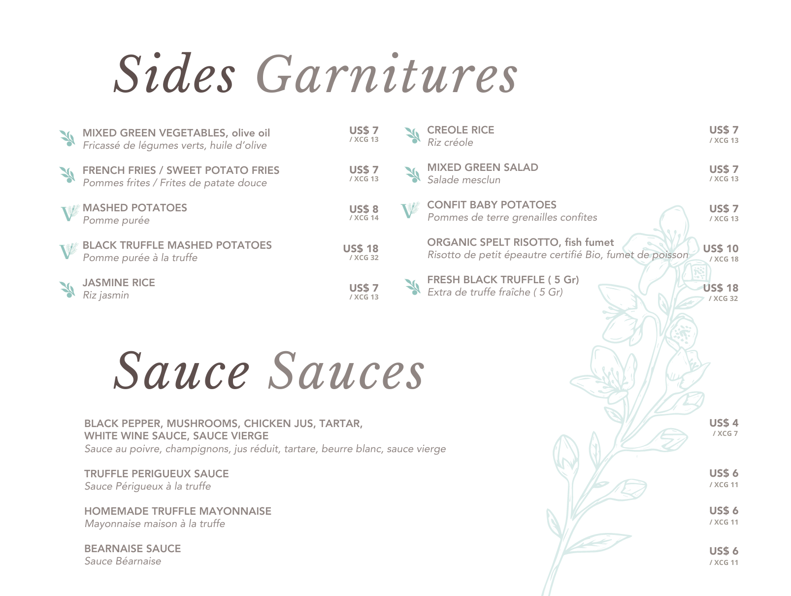 Restaurant menu page 6